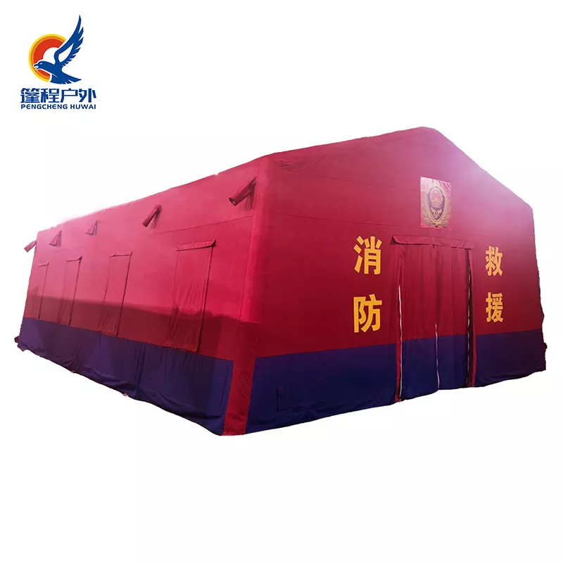 Barraca inflável de combate a incêndios